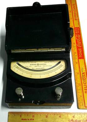 8ap9aah202 Ge 1961 G-e Amp Meter With Strap Ap9 Vintage Collectible Old Electrical Test Equipment