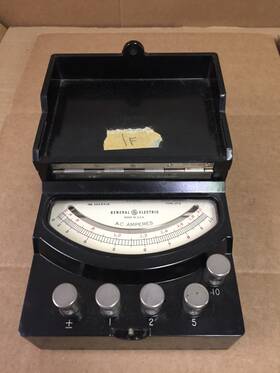 8ap9aca14 Ge Vintage General Electric Ap-9 1 2 5 10 Ac Amperes Meter