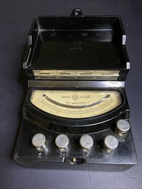 8ap9acc10 Ge Vintage G.e. General Electric A.c. Amperes Meter