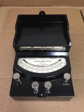 8dp9aca3 Ge Vintage General Electric Dp-9 0.05/0.5/5a Dc Amperes Meter 8dp9aca3 Ge Vintage General Electric Dp-9 0.05/0.5/5a Dc Amperes Meter