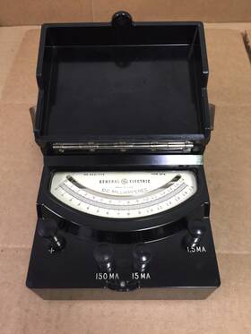 8dp9ahd3 Ge Vintage General Electric Dp-9 1.5/15/150ma Dc Milliamperes Meter