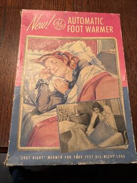 Pb10a1 Ge Vintage Automatic Foot Warmer With Paperwork Original Box. Made In Usa