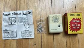P123 Good Luck 1960s Mid Century Personal And Burglar Alarm No.22- Made In Hong Kong