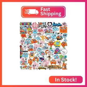 Cn2067-stkpk.65.50 Graphics & More The Amazing World Of Gumball 50 Count Vinyl Large Deluxe Stickers Variety Pack