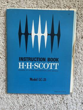 H H Scott Ls-21 Lc-21 Manual. Good Condition