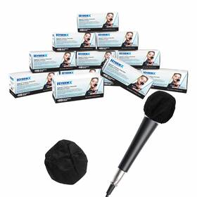 X19mmpbkc Hamiltonbuhl Hygenx Sanitary Disposable Microphone Covers - Black Master Carton 12 Boxes