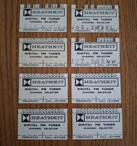 Aj-1510 Heathkit Vtg Original Programming Cards For Digital Fm Tuner Ham Radio