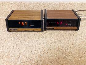 Id-1390ae Heathkit Vintage Woodgrain -heathkits-weather Station Lot Of 2 Working