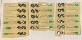 5082-4950 Hewlett Packard Qty 13 Hp Green Solid State Lamps T-1 3/4 Led Gallium Phosphide Diode