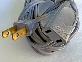 Vm0018a Hirakawa Vintage 2 Prong Power Cord Cable 125 Volt 15 Amp Be-135 Japan