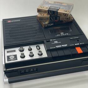 Trq-2ll Hitachi Vtg Cassette Tape Player Recorder 3 Tapes Works