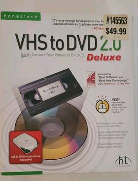 Honestech 882960400058 Vhs To Dvd 2.0 Deluxe Nib Untested