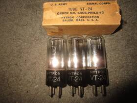 Vt-24 Hytron 3 Nos Tested Vt-24/868 Audio Radio Tubes