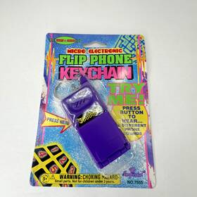 7555 Imperial Micro Electronic Flip Phone Keychain Replica With Lights And Sounds Works