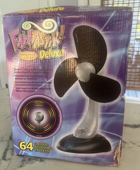 Innovage 694202101650 Vintage New Fantastik Deluxe Animated Light Show Fan 64 Lighting Effects