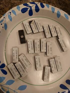 D2764a-2 Intel Qty 20 Eproms 14x2 Legs 28 Total Each. Straight Good Condition