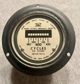 100-130v Jbt 33-fhxx Vintage Frequency Meter Model Gauge 380-420 Cps