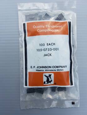 105-0753-001 Johnson 100 Test Tip Jacks Black E F Horizontal Nylon Insulated