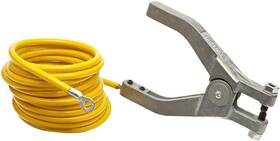 08497 Justrite 10ft Long Insulated Grounding Wire With Hand Clamp And 1-4ftft Terminal