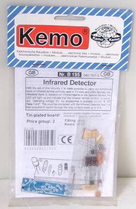 B195 Kemo Germany Infrared Detector Electronic Project Kit Nos New Sealed Diy