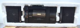 Cr-50 Kenwood Vintage Fm/am Stereo Radio Cassette Recorder With Speakers