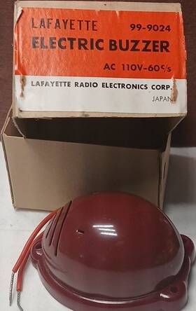 99-9024 Lafayette Electric Buzzer Ac 110v 60hz Made In Japan With Box
