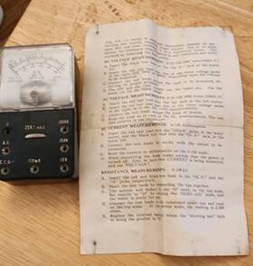 Te-13 Lafayette Rare Vintage Sensitive Pocket Ac-dc Vom Without Probes