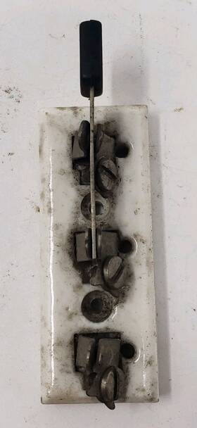 9917 Leviton Vintage Porcelain Knife Switch Usa Original