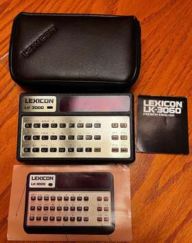 Lk-3000 Lexicon Vintage French English Translation Module With Case And Manual
