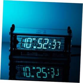 0658-a Lgl Studio Vfd Clock Vacuum Fluorescent Display Minimalist Style Desktop