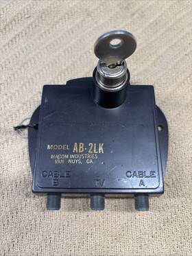 Ab-2lk Macom Industries Vintage Carter Craft Vcr Cable Locking System Model