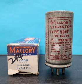 1-mallory Mallory 509p Vibrator 6 Volts 4-prong Nos/nib