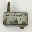 Mc-385-b Utc Vintage Headset Adapter Use With Or Headsets