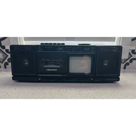 16-119a Memorex Vintage Portavision Tv Boombox Amfm Stereo Cassette Recorder