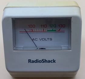 22-107 Micronta Vintage Radioshack Analog 120 Volt Ac Line Voltage Monitor Meter