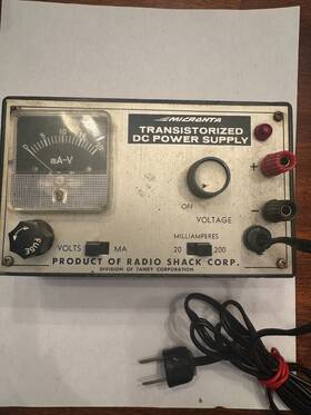 Ma20 Micronta Vtg Transistorized Dc Power Supply Volts Ma 20 200 Fused Japan
