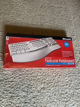 E06401comb Microsoft 7001085 Vintage Keyboard Natural Elite Ergonomic Ps/2 X03-30785