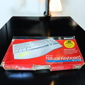 X03-80203 Microsoft X0380203 Vintage Natural Keyboard Elite Ergonomic Ps/2 Wired