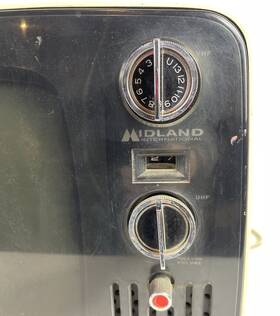 15-032 Midland International Vtg 1977 Black White Tv Model Television Prop Read