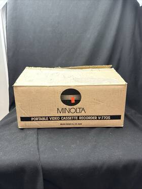 V-770s Minolta Vhs Portable Video Cassette Recorder Works Box Cord Instr Incl