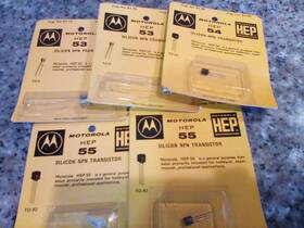 Gecr-2 Motorola 5 Hep 53 2 54 1 55 Npn Silicon Transistor In Original Packages