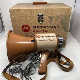 Nu-185 Motorolla Vintage 60s 70s Motorola Power Voice Megaphone With Box Untested No Battery Pack