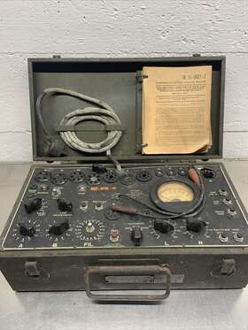 I-177-a Munston I-177 Signal Corps Dynamic Mutual Conductance Tube Tester With Manual