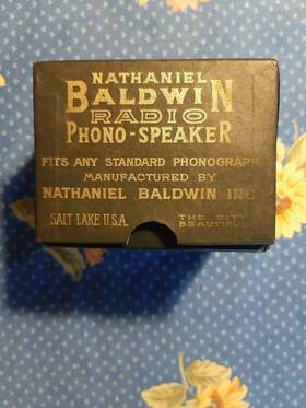 G-3964 Nathaniel Baldwin Manufacturers Vintage 1927 Radio Phono Speaker Original Box With Packing Slip
