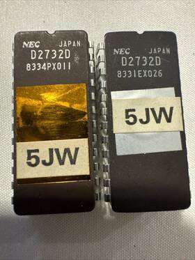 Cdip24 Nec D2732d Integrated Circuit 4kx8 Eprom Mos Vintage Quantity 2