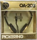 Oa-203 Pickering Open Audio Stereo Headphones Vintage Euc