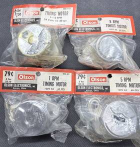 Olson Mo-74 Mo-89 Mo-166 Mo-173 Vintage Timing Motors Mo 89 And New Old Stock