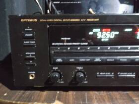 Stav-3180 Optimus Tested And Working Black 100w Receiver 8ohms Phono No Remote