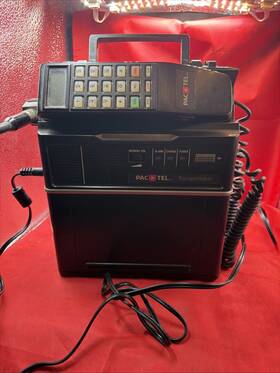 Cmt-1700 Pac Tel Vintage Transportable Telephone Car Phone 1980 S Power Is One Untested