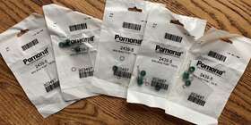 2439-5 Pomona Lot Of 5 Mini Binding Posts Post Green